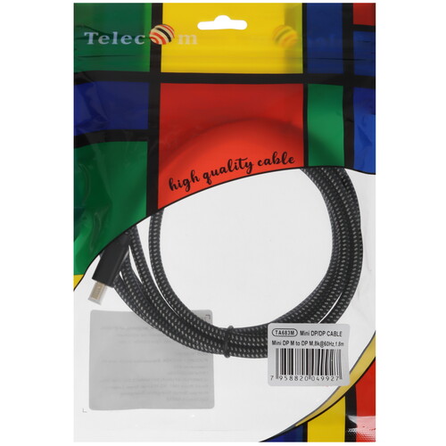 Купить Кабель однонаправленный Telecom mini DisplayPort - DisplayPort, 1.8 м  5471614. Характеристики, отзывы и цены в Донецке