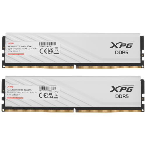 Купить Оперативная память ADATA XPG Lancer Blade [AX5U6000C3016G-DTLABWH] 32 ГБ  5431918. Характеристики, отзывы и цены в Донецке