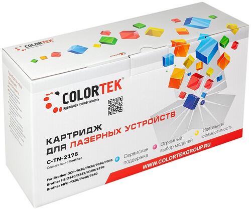 Купить Картридж лазерный Colortek TN-2175 черный  8157568. Характеристики, отзывы и цены в Донецке
