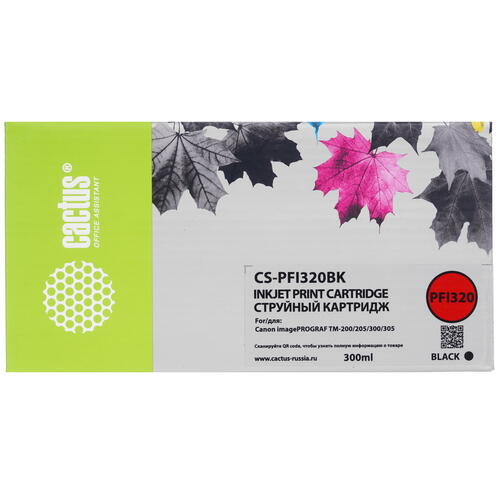 Купить Картридж Cactus CS-PFI320BK черный  9926221. Характеристики, отзывы и цены в Донецке