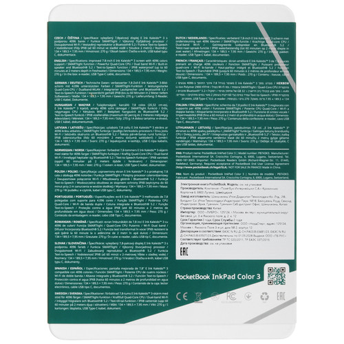 Купить 7.8" Электронная книга PocketBook InkPad Color 3 серый  5449692. Характеристики, отзывы и цены в Донецке