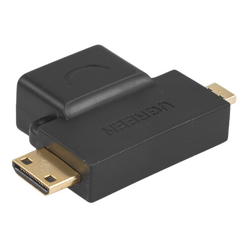 Купить Переходник однонаправленный Ugreen HDMI - mini HDMI +micro HDMI  5600474. Характеристики, отзывы и цены в Донецке