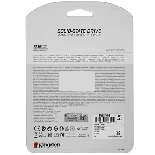 Купить 500 ГБ M.2 NVMe накопитель Kingston FURY Renegade [SFYRS/500G]  5055499. Характеристики, отзывы и цены в Донецке