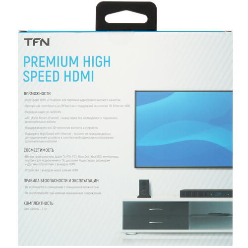 Купить Кабель  TFN HDMI - HDMI, 1 м  5465813. Характеристики, отзывы и цены в Донецке