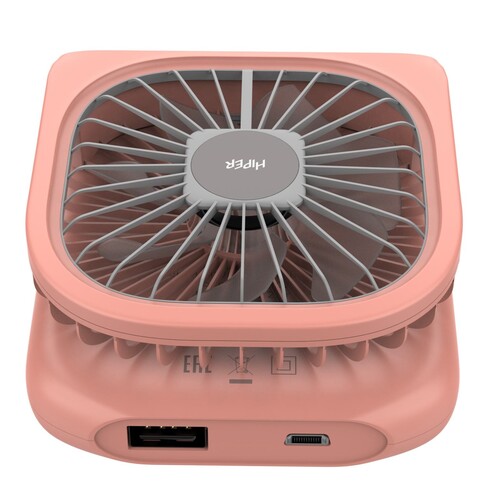 Купить Вентилятор HIPER HFF-02  розовый  5600175. Характеристики, отзывы и цены в Донецке