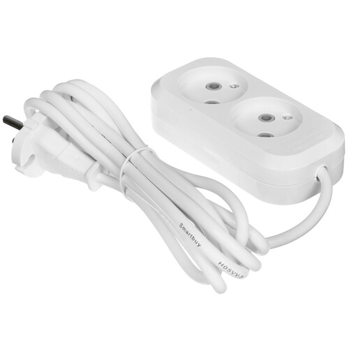 Купить Удлинитель Smartbuy SBE-10-2-03-N белый  9192894. Характеристики, отзывы и цены в Донецке