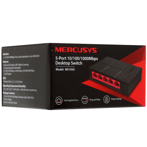 Купить Коммутатор Mercusys MS105G  1362230. Характеристики, отзывы и цены в Донецке