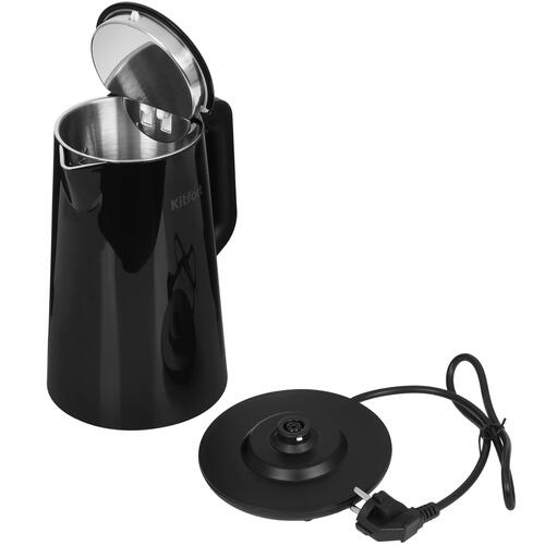 Купить Электрочайник Kitfort KT-6186 черный  9035403. Характеристики, отзывы и цены в Донецке