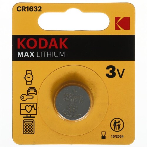 Купить Батарейка Kodak MAX Lithium CR1632  9253161. Характеристики, отзывы и цены в Донецке