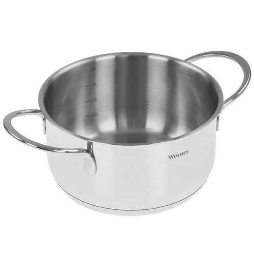 Купить Кастрюля Werner Como 50169 2.4 л 18 см серебристый  9223336. Характеристики, отзывы и цены в Донецке