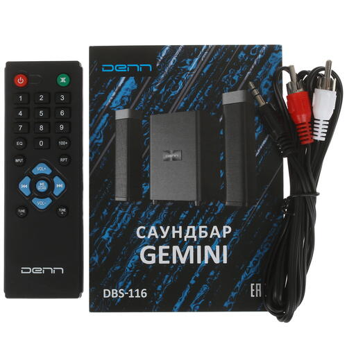 Купить Саундбар Denn DBS116 Gemini черный  5083794. Характеристики, отзывы и цены в Донецке