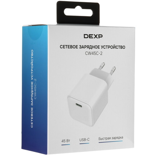 Купить Сетевое зарядное устройство DEXP CW45C-2 белый  9262135. Характеристики, отзывы и цены в Донецке