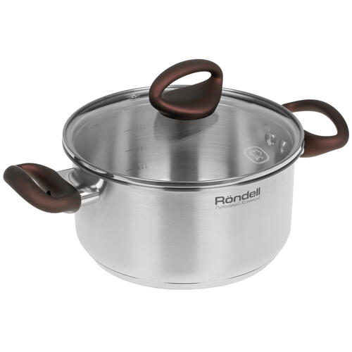 Купить Кастрюля Rondell Tierno RDS-1591 2 л 18 см серебристый  5002560. Характеристики, отзывы и цены в Донецке