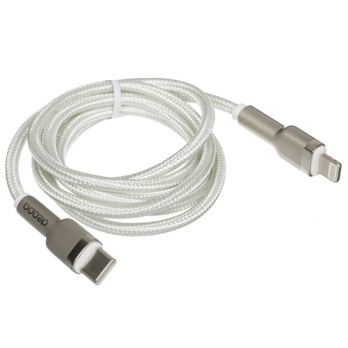 Купить Кабель круглый DEPPA Lightning 8-pin - USB Type-C белый 1 м  9113484. Характеристики, отзывы и цены в Донецке