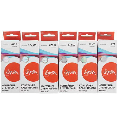 Купить Чернила водорастворимые Sakura SIC13T673BA голубой, желтый, пурпурный, светло-голубой  9172084. Характеристики, отзывы и цены в Донецке