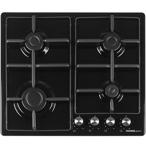 Купить Газовая варочная поверхность HOMSair HGE643BK  5319061. Характеристики, отзывы и цены в Донецке