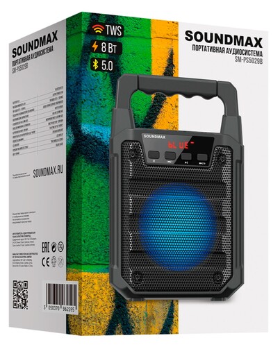 Купить Портативная колонка Soundmax SM-PS5029B, черный  5466941. Характеристики, отзывы и цены в Донецке