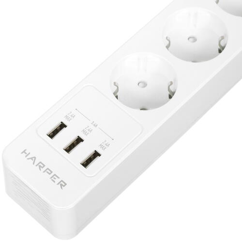 Купить Сетевой фильтр Harper UCH-560 белый  5325669. Характеристики, отзывы и цены в Донецке