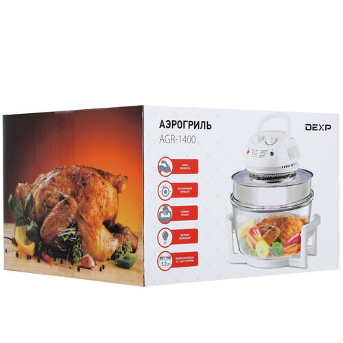 Купить Аэрогриль DEXP AGR-1400 белый  1304212. Характеристики, отзывы и цены в Донецке