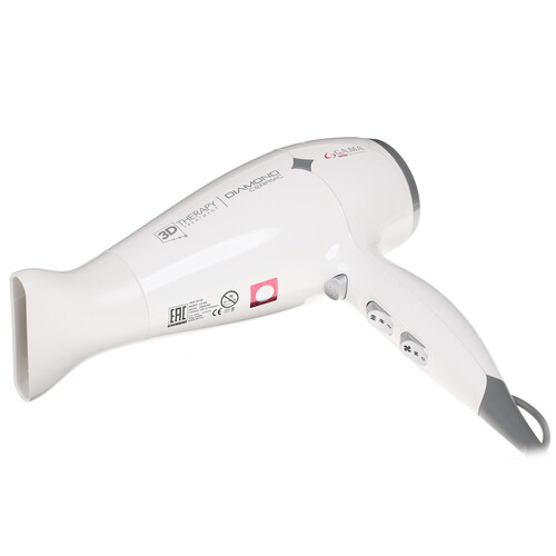 Купить Фен GA.MA DIAMOND CERAMIC ION белый/серебристый  1110974. Характеристики, отзывы и цены в Донецке