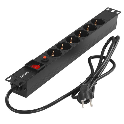 Купить Блок розеток ExeGate ServerPro PDU-19H606 Al-6S-EU2CU-SW-O  8184990. Характеристики, отзывы и цены в Донецке