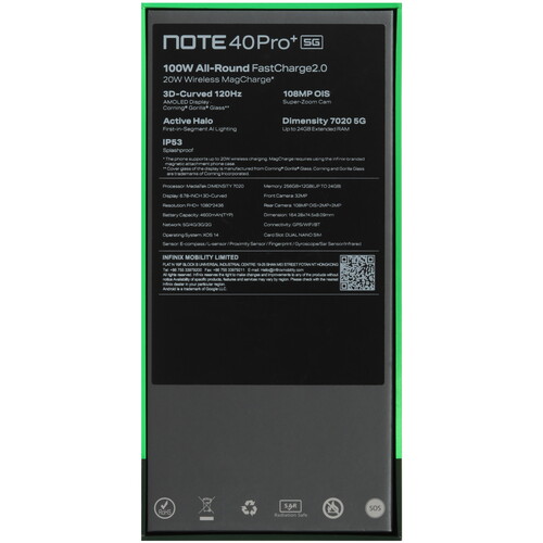 Купить 6.78" Смартфон Infinix NOTE 40 Pro+ 5G 256 ГБ черный  5458533. Характеристики, отзывы и цены в Донецке