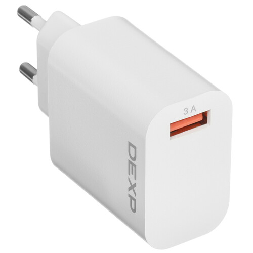 Купить Сетевое зарядное устройство DEXP CW15A белый  9149648. Характеристики, отзывы и цены в Донецке