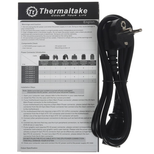 Купить Блок питания Thermaltake Litepower 550W  черный  5635231. Характеристики, отзывы и цены в Донецке