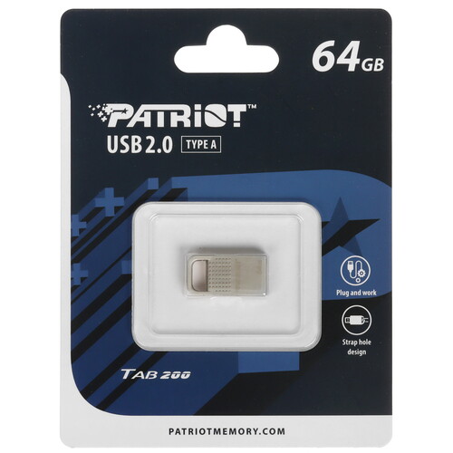 Купить Память USB Flash 64 ГБ Patriot Tab 200 [PSF64GT200S2U]  5607013. Характеристики, отзывы и цены в Донецке