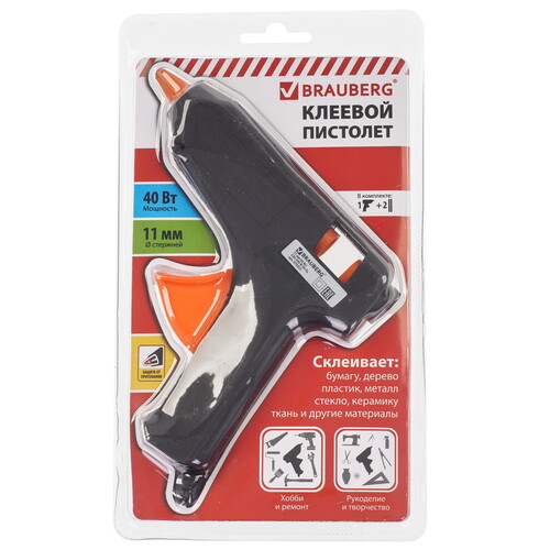 Купить Клеевой пистолет BRAUBERG 670323  5489756. Характеристики, отзывы и цены в Донецке