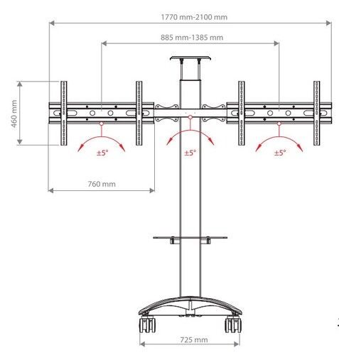 Купить Стойка с кронштейном Arm Media PT-STAND-15  4716751. Характеристики, отзывы и цены в Донецке