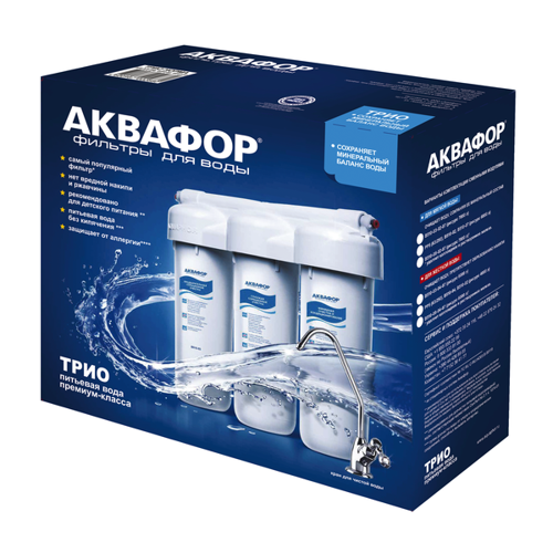 Купить Проточный питьевой фильтр Аквафор Трио Норма  6616274. Характеристики, отзывы и цены в Донецке