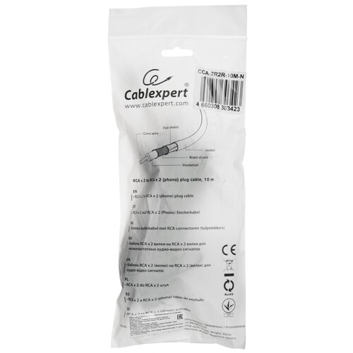 Купить Кабель   Cablexpert 2RCA - 2RCA черный  5630976. Характеристики, отзывы и цены в Донецке