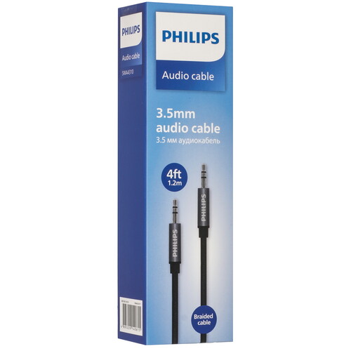 Купить Кабель   Philips jack 3.5 мм - jack 3.5 мм серый  5604565. Характеристики, отзывы и цены в Донецке