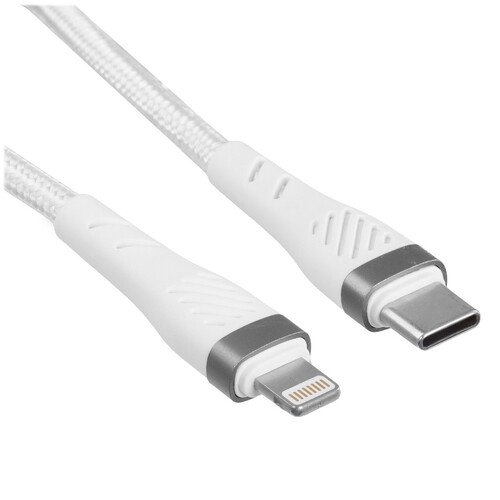 Купить Кабель круглый Perfeo Lightning 8-pin - USB Type-C белый 1 м  9173172. Характеристики, отзывы и цены в Донецке