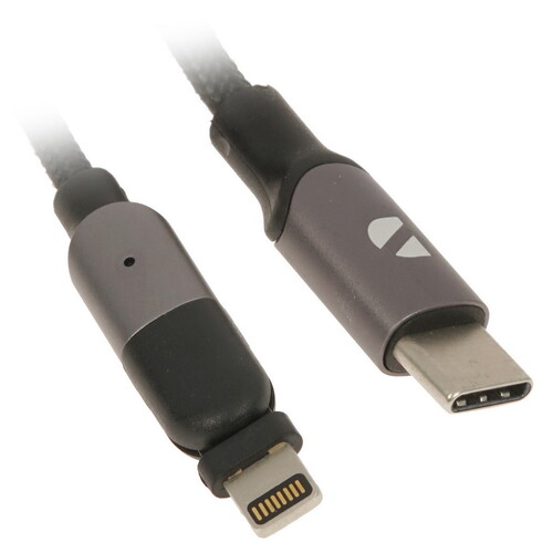 Купить Кабель круглый DEPPA Lightning 8-pin - USB Type-C черный 1.2 м  4822564. Характеристики, отзывы и цены в Донецке