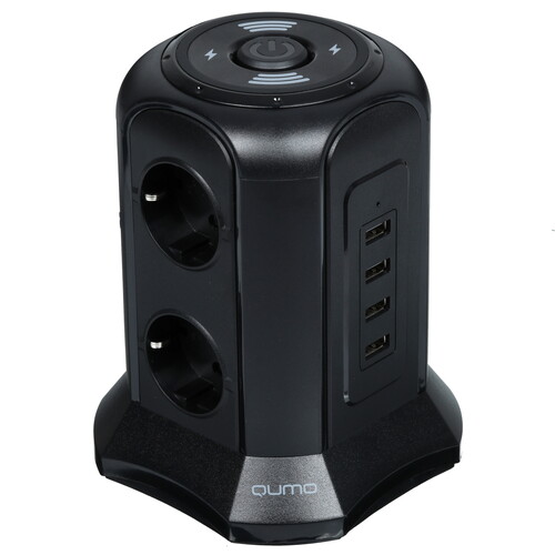 Купить Сетевой фильтр Qumo Power Tower Pro SFU2 черный  5489815. Характеристики, отзывы и цены в Донецке