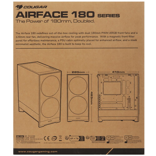 Купить Корпус Cougar Airface 180 RGB  5613795. Характеристики, отзывы и цены в Донецке
