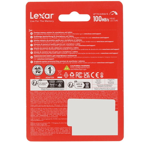 Купить Карта памяти Lexar E-Series microSDXC 512 ГБ  9262215. Характеристики, отзывы и цены в Донецке