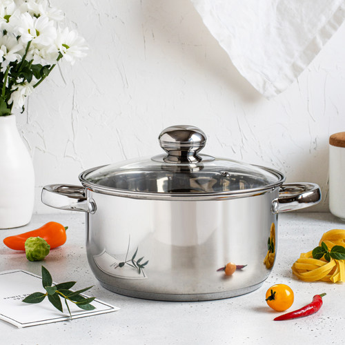 Купить Кастрюля Appetite Адель LK06303 3 л 20 см серебристый  9294718. Характеристики, отзывы и цены в Донецке