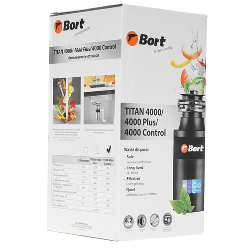 Купить Измельчитель пищевых отходов Bort TITAN 4000 Control  8156579. Характеристики, отзывы и цены в Донецке