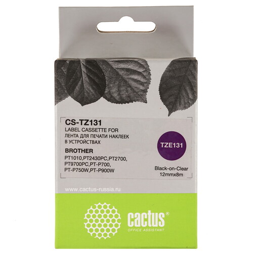 Купить Лента для печати наклеек Cactus CS-TZ131  8159115. Характеристики, отзывы и цены в Донецке