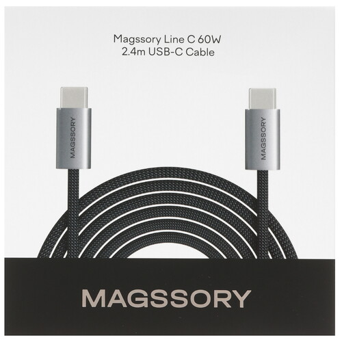 Купить Кабель круглый Magssory USB Type-C - USB Type-C черный 2.4 м  5644243. Характеристики, отзывы и цены в Донецке