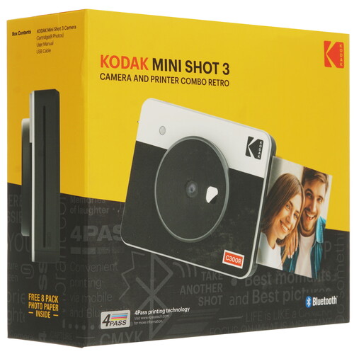 Купить Фотоаппарат моментальной печати Kodak Mini Shot Combo Retro 3 (C300R)  4789362. Характеристики, отзывы и цены в Донецке