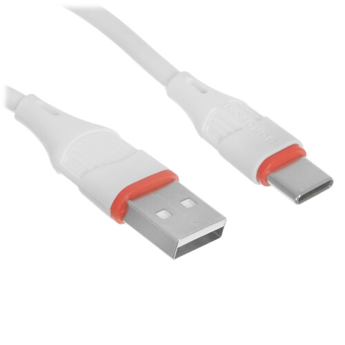 Купить Кабель круглый Borofone USB Type-C - USB 2.0 Type-A белый 1 м  9244426. Характеристики, отзывы и цены в Донецке