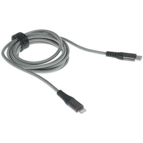 Купить Кабель круглый KEYRON Lightning 8-pin MFI - USB Type-C серый 1.5 м  4823548. Характеристики, отзывы и цены в Донецке