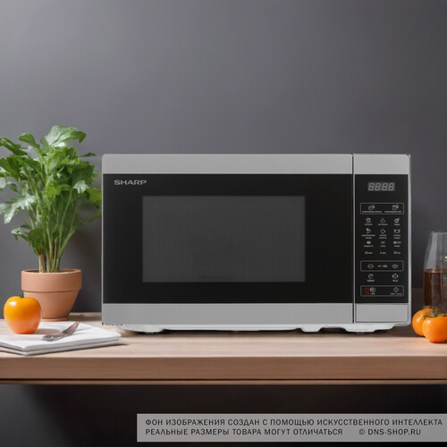 Купить Микроволновая печь Sharp R6800RSL серебристый  8196097. Характеристики, отзывы и цены в Донецке