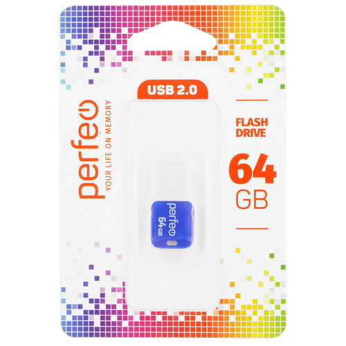 Купить Память USB Flash 64 ГБ Perfeo M02 [PF-M02N064]  9209232. Характеристики, отзывы и цены в Донецке