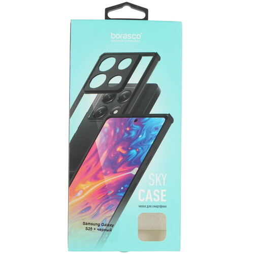 Купить Накладка  BoraSCO Sky Case для Samsung Galaxy S25+ черный/прозрачный  5615200. Характеристики, отзывы и цены в Донецке