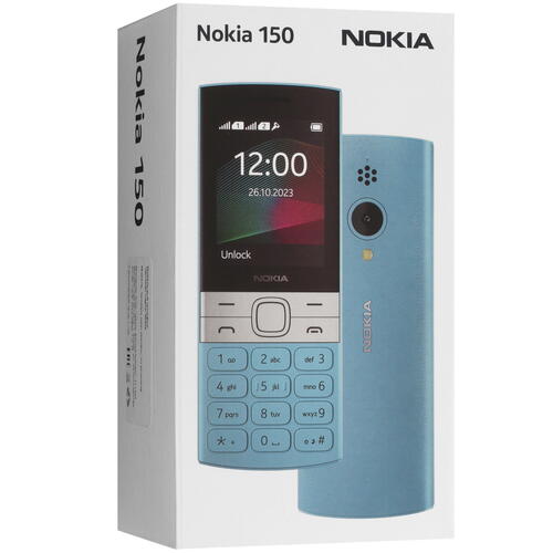 Купить Сотовый телефон Nokia 150 (2023) голубой  5440059. Характеристики, отзывы и цены в Донецке